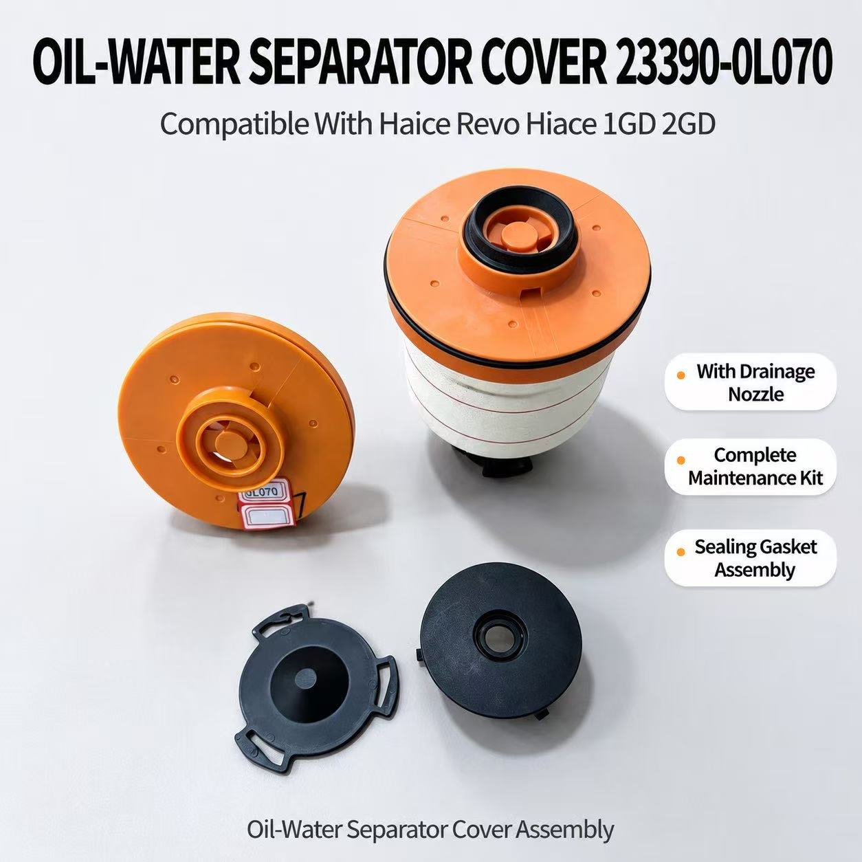 Oil‑Water Separator Cover 23390‑0L070 For Hiace Revo 1GD 2GD
