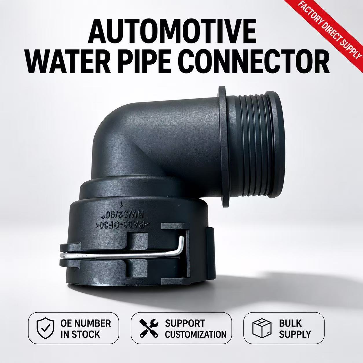 Automotive 90 Degree Water Pipe Connector Cooling System Quick Hose Elbow Joint