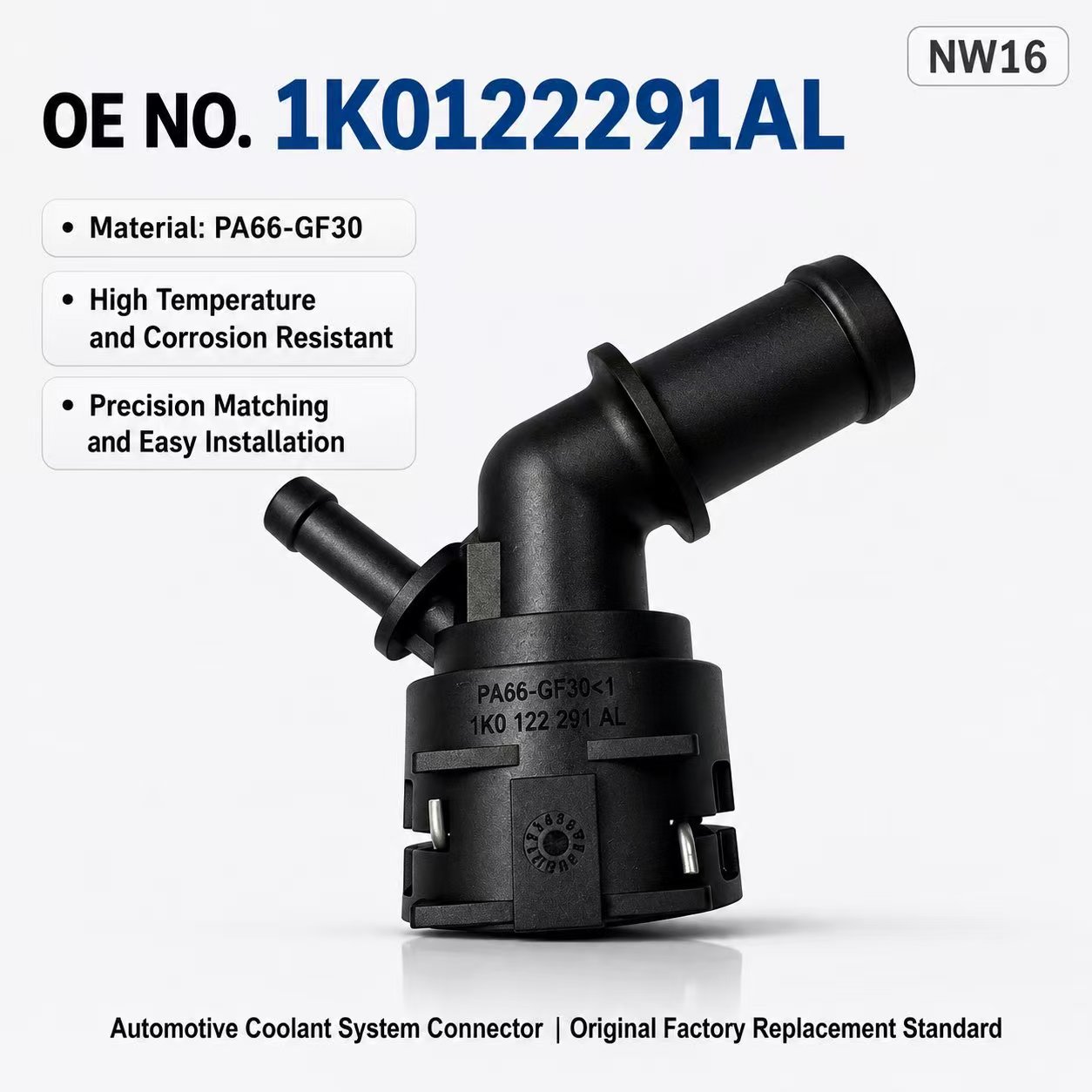 Automotive Coolant Connector 1K0122291AL NW16